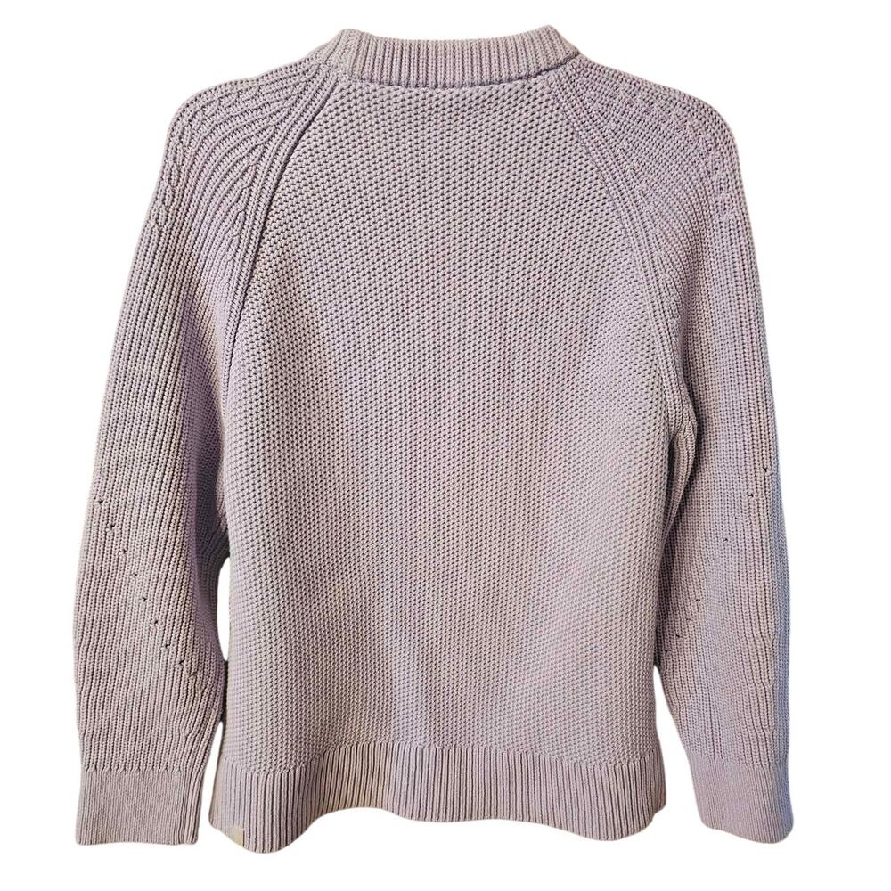 RARE Lululemon Lilac Ether Honeycomb Knit Crewneck Sweater Size M - Picture 2 of 4